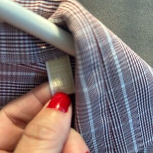 Michael Kors Burgundy Plaid Button Down Shirt